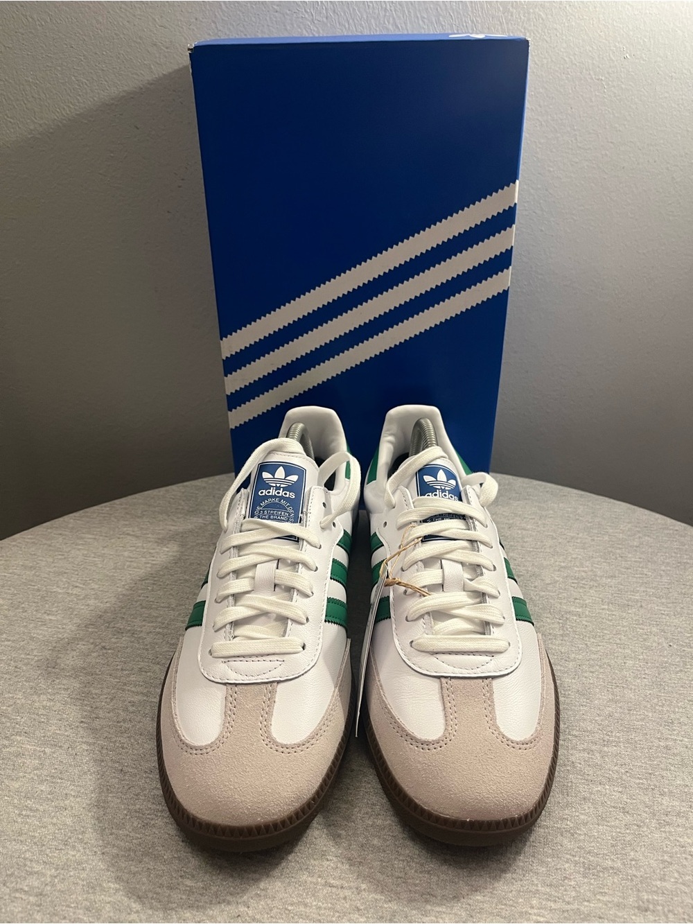 Adidas Samba OG Cloud White Green Gum Indoor Soccer Men's Size 10 IG1024 - Picture 3 of 12
